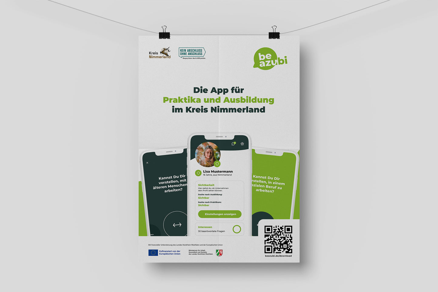 Die App für Praktika und Ausbildung - Plakat A1