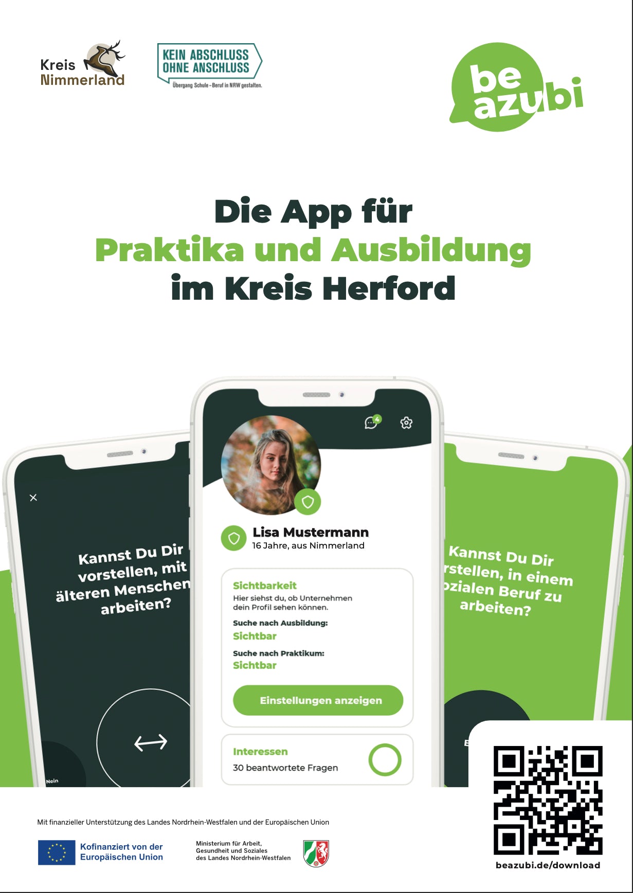 Die App für Praktika und Ausbildung - Plakat A1